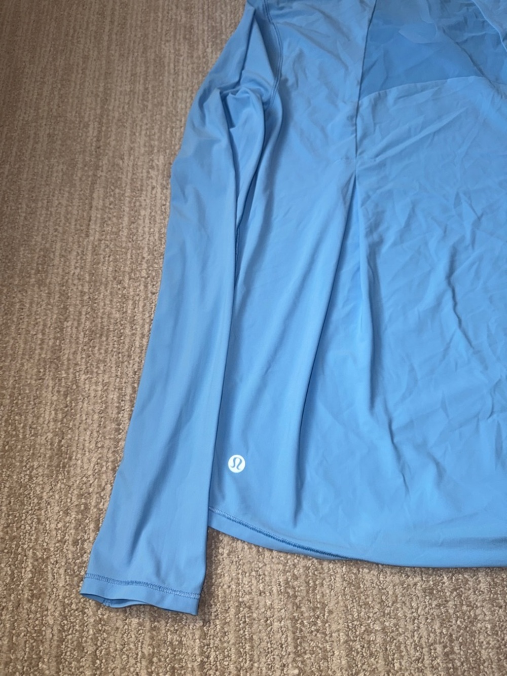 Lululemon Womens Size 6 Aero Blue Sculpt Long Sleeve Mesh Back Stretch Shirt - Picture 10 of 12